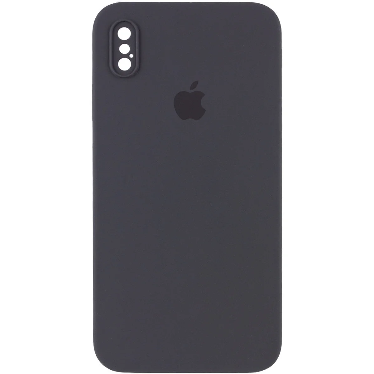 Чехол Silicone Case Square Full Camera Protective (AA) для Apple iPhone XS Max (6.5") Серый / Dark Gray