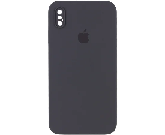 Чехол Silicone Case Square Full Camera Protective (AA) для Apple iPhone XS Max (6.5") Серый / Dark Gray