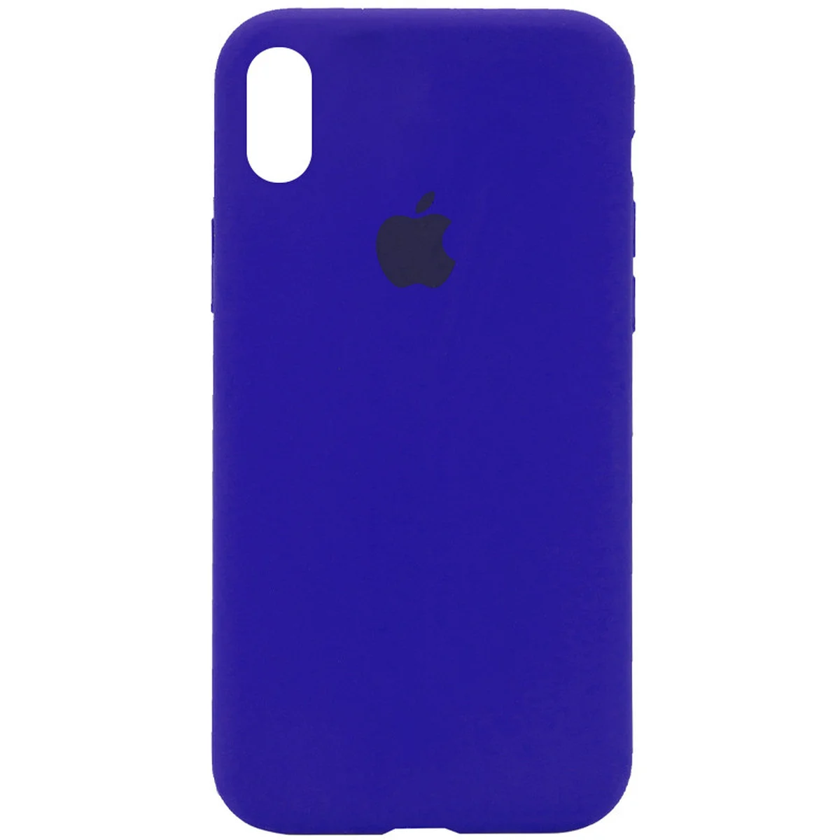 Чехол Silicone Case Full Protective (AA) для Apple iPhone XS Max (6.5") Синий / Shiny blue