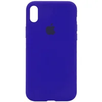 Чехол Silicone Case Full Protective (AA) для Apple iPhone XS Max (6.5") Синий / Shiny blue