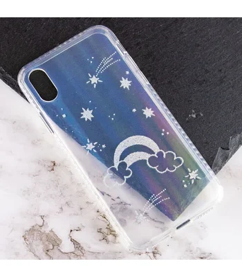 TPU+Glass чехол Aurora Space для Apple iPhone XS Max (6.5") Радуга
