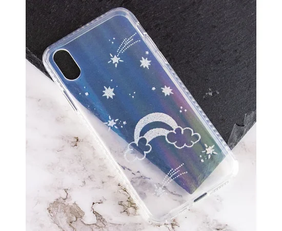 TPU+Glass чехол Aurora Space для Apple iPhone XS Max (6.5") Радуга