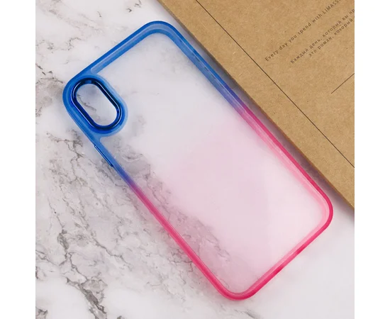 Чехол TPU+PC Fresh sip series для Apple iPhone XS Max (6.5") Розовый / Синий