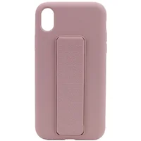 Чехол Silicone Case Hand Holder для Apple iPhone XS Max (6.5") Розовый / Pink Sand
