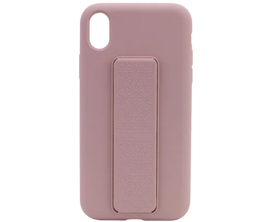 Чехол Silicone Case Hand Holder для Apple iPhone XS Max (6.5") Розовый / Pink Sand