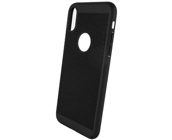 Ультратонкий дышащий чехол Grid case для Apple iPhone XS Max (6.5") Черный