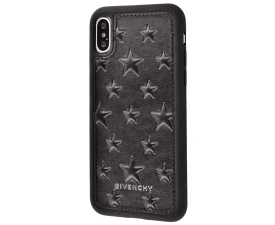 TPU+Leather Givenchy Stars для iPhone Xs Max black star