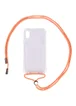 Чехол TPU Crossbody Transparent для Apple iPhone XS Max (6.5") Персиковый