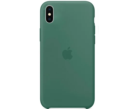 Чехол Silicone case (A) для Apple iPhone XS Max (6.5") Зеленый / Pine green