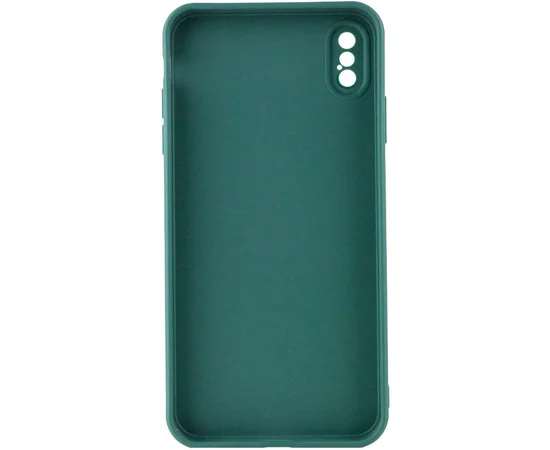 Силиконовый чехол Candy Full Camera для Apple iPhone XS Max (6.5") Зеленый / Forest green
