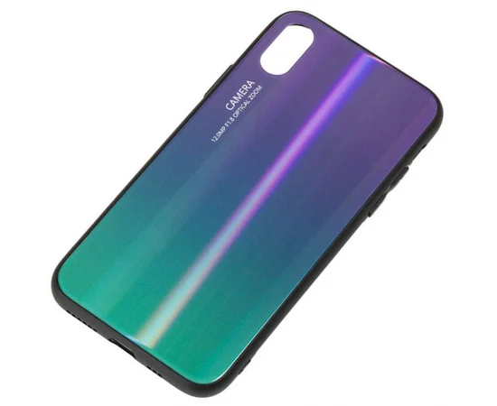 TPU+Glass чехол Luster для Apple iPhone XS Max (6.5") Синий