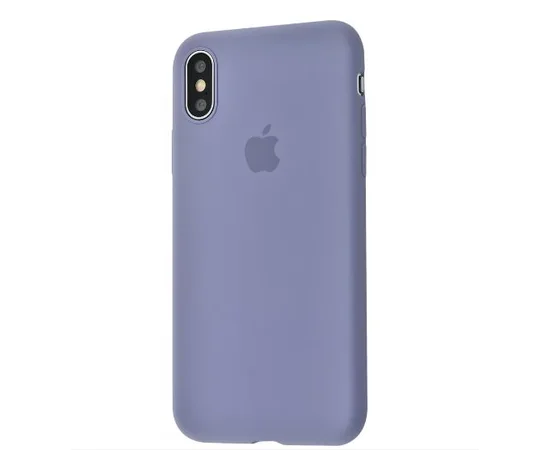 Чехол Slim Silicone case full protective для Apple iPhone XS Max (6.5") Серый / Lavender Gray