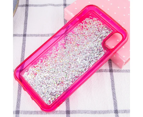TPU+PC чехол Sparkle (glitter) для Apple iPhone XS Max (6.5") Малиновый