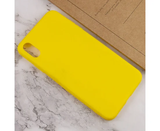 Силиконовый чехол Candy для Apple iPhone XS Max (6.5") Желтый