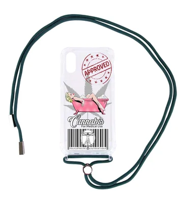 Чохол TPU Crossbody Street Style для Apple iPhone XS Max (6.5 ") Merlin / Зелений / Forest green