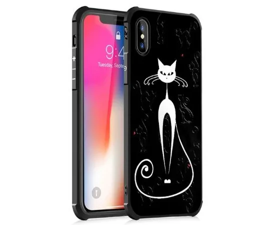 Противоударный TPU чехол Sweet Art для Apple iPhone XS Max (6.5") Белая кошка