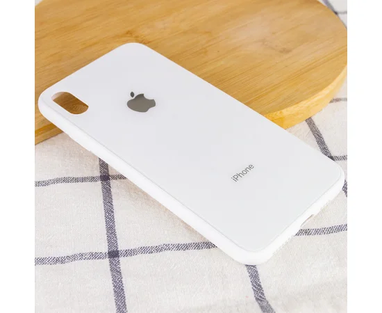 TPU+Glass чехол GLOSSY Logo Full camera для Apple iPhone XS Max (6.5") Белый