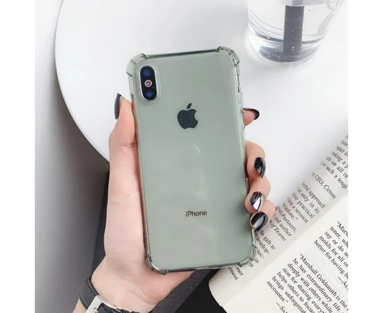 TPU чехол Epic Ease с усиленными углами для Apple iPhone XS Max (6.5") Зеленый / Transparent