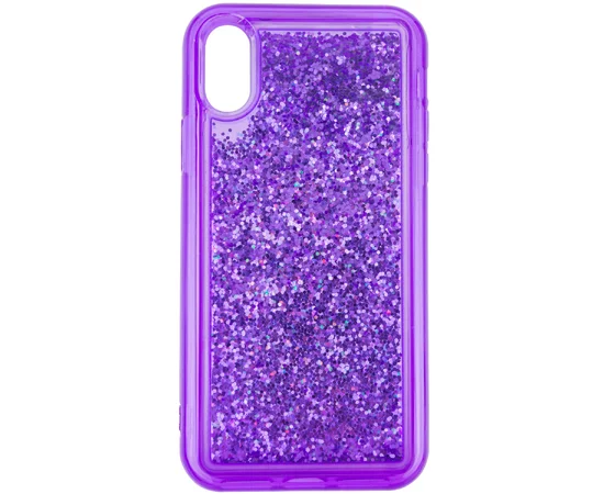 TPU+PC чехол Sparkle (glitter) для Apple iPhone XS Max (6.5") Фиолетовый