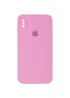 Чохол Silicone Case Square Full Camera Protective (AA) для Apple iPhone XS Max (6.5 ") Рожевий / Light pink
