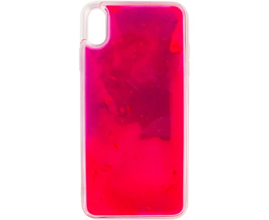Неоновый чехол Neon Sand glow in the dark для Apple iPhone XS Max (6.5") Фиолетовый / Розовый