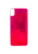 Неоновый чехол Neon Sand glow in the dark для Apple iPhone XS Max (6.5") Фиолетовый / Розовый