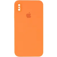 Чехол Silicone Case Square Full Camera Protective (AA) для Apple iPhone XS Max (6.5") Оранжевый / Papaya