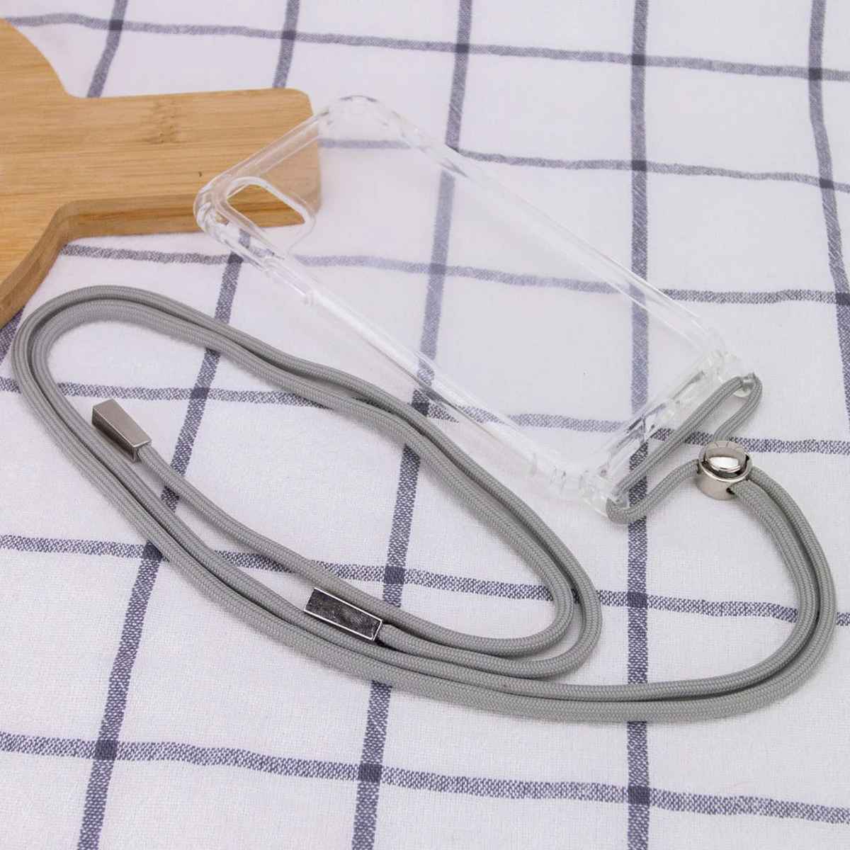 Чехол TPU Crossbody Transparent для Apple iPhone XS Max (6.5") Серый