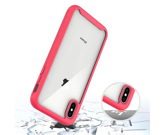 Ударопрочный чехол Full-body Bumper Case для Apple iPhone XS Max (6.5") Розовый