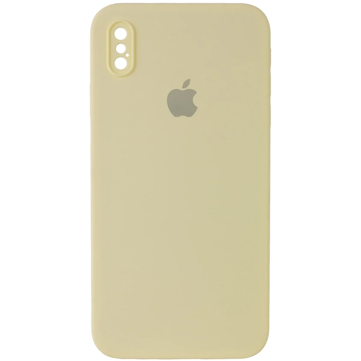 Чохол Silicone Case Square Full Camera Protective (AA) для Apple iPhone XS Max (6.5 ") Жовтий / Mellow Yellow