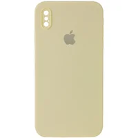 Чохол Silicone Case Square Full Camera Protective (AA) для Apple iPhone XS Max (6.5 ") Жовтий / Mellow Yellow
