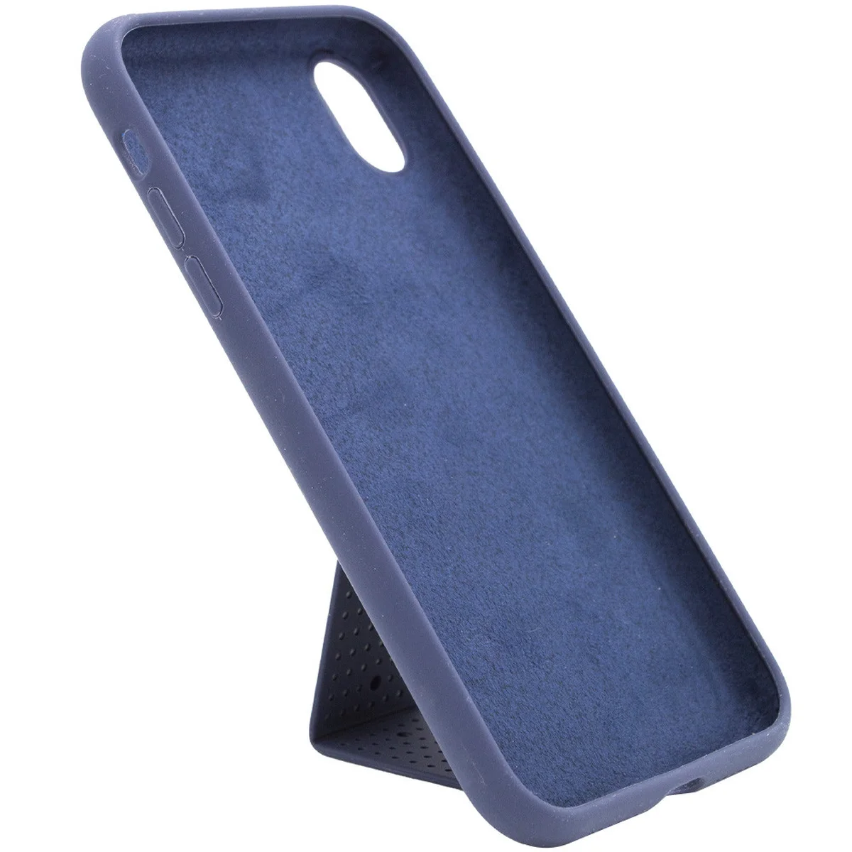 Чехол Silicone Case Hand Holder для Apple iPhone XS Max (6.5") Темно-синий / Midnight blue