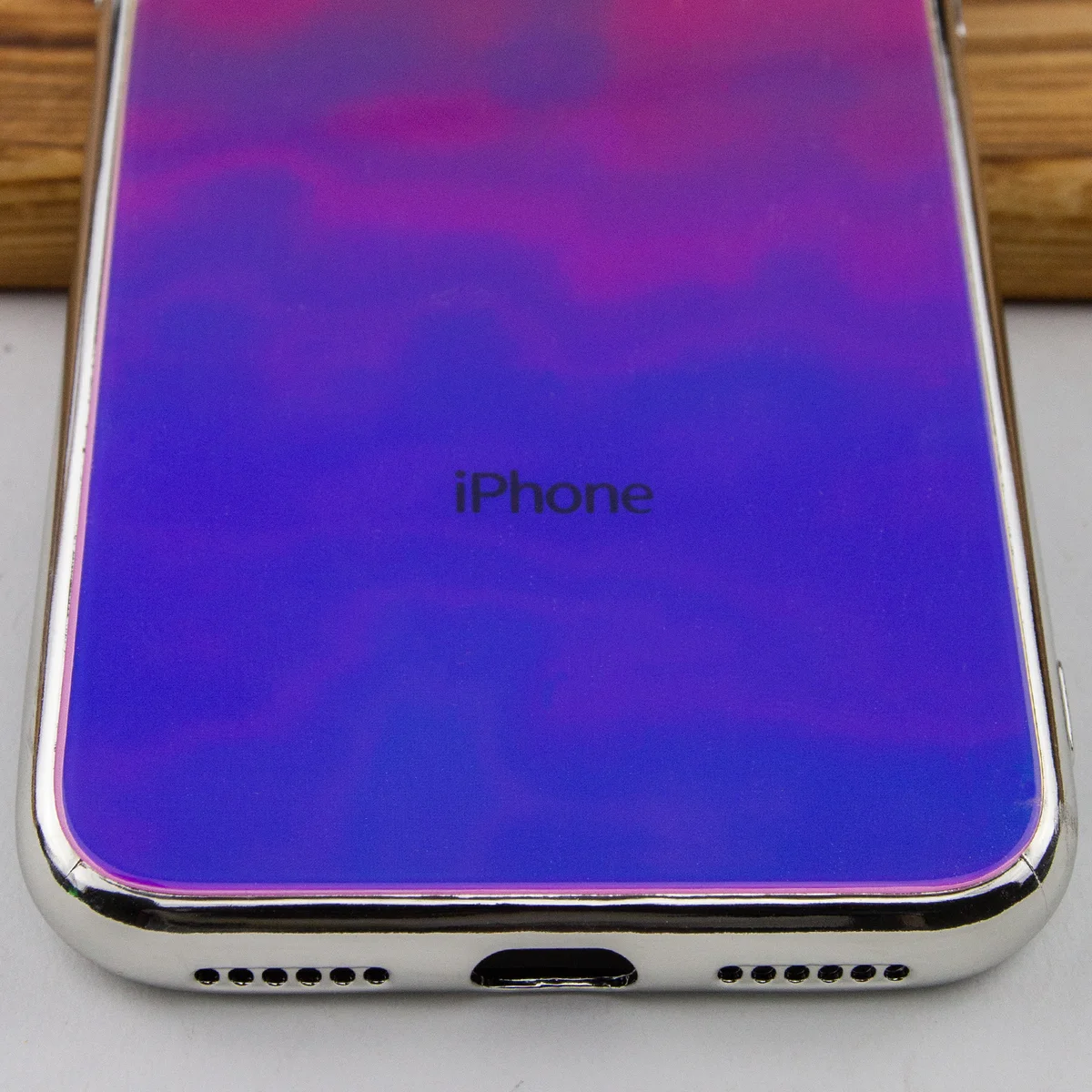 TPU+Glass чехол Gradient Rainbow с лого для Apple iPhone XS Max (6.5") Зеленый