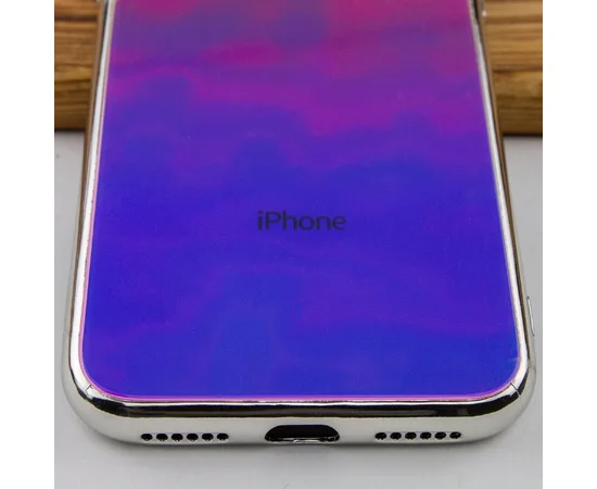 TPU + Glass чохол Gradient Rainbow з лого для Apple iPhone XS Max (6.5 ") Зелений