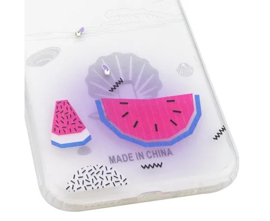 TPU чехол Luxury Diamond full protective для Apple iPhone XS Max (6.5") Голубой / Арбуз