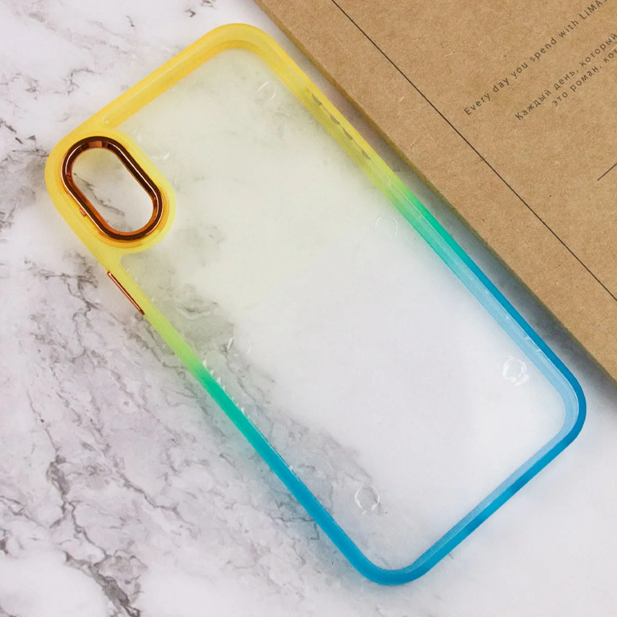 Чехол TPU+PC Fresh sip series для Apple iPhone XS Max (6.5") Бирюзовый / Оранжевый