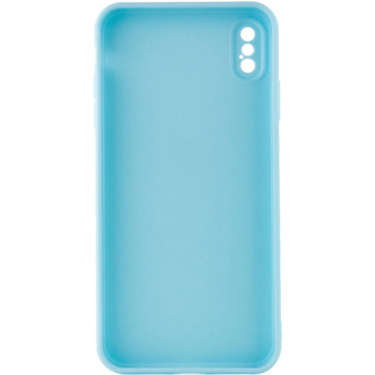 Силиконовый чехол Candy Full Camera для Apple iPhone XS Max (6.5") Бирюзовый / Turquoise