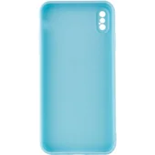 Силиконовый чехол Candy Full Camera для Apple iPhone XS Max (6.5") Бирюзовый / Turquoise