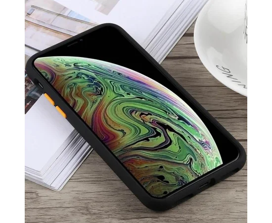 TPU+PC чехол iPaky Matte Smooth для Apple iPhone XS Max (6.5") Черный / Желтый