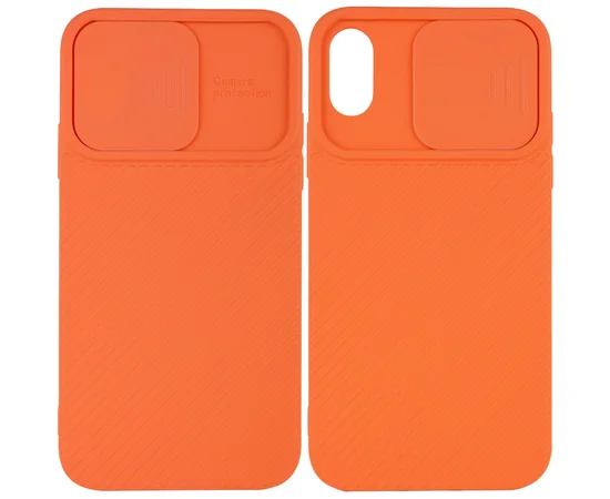 Чехол Camshield Square TPU со шторкой для камеры для Apple iPhone XS Max (6.5") Оранжевый