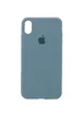 Чехол Silicone case (A) (с закрытым низом) для Apple iPhone XS Max (6.5") Зеленый / Pine green