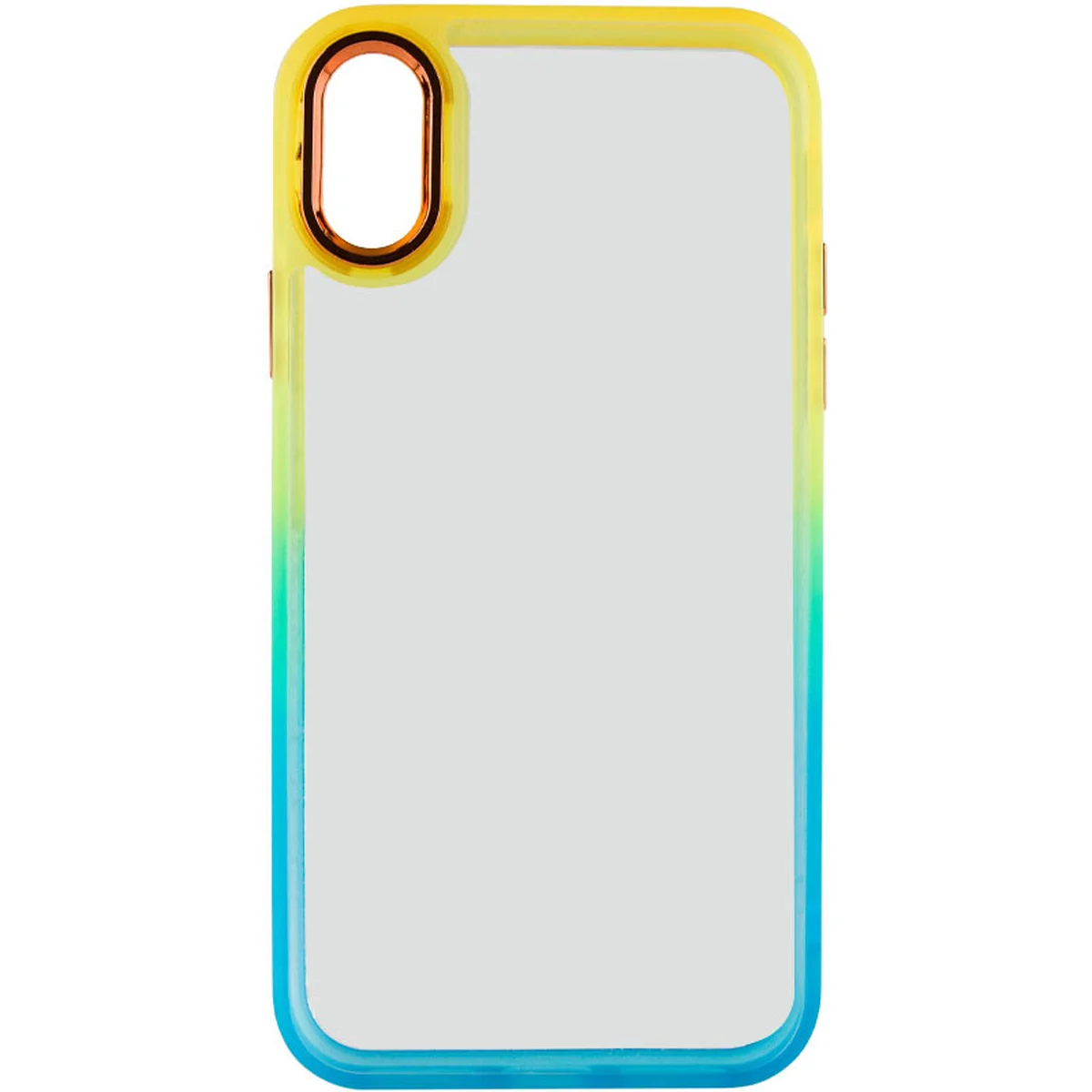 Чехол TPU+PC Fresh sip series для Apple iPhone XS Max (6.5") Бирюзовый / Оранжевый