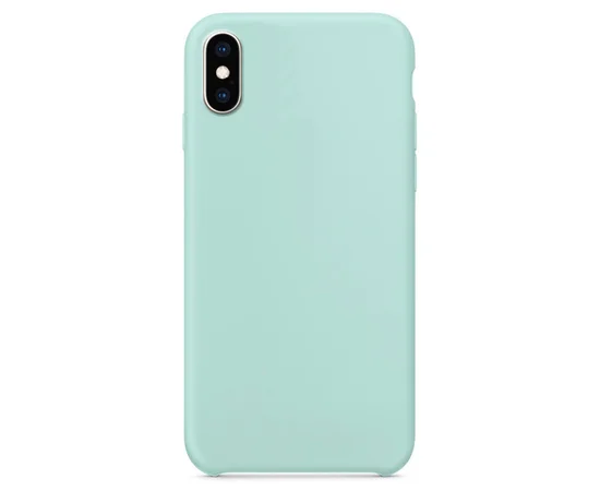 Силиконовый чехол Soft cover для Apple iPhone XS Max (6.5") Голубой / Marine Green