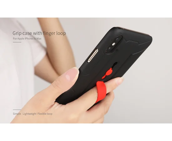 Пластиковая накладка Nillkin Grip для Apple iPhone XS Max (6.5") Черный