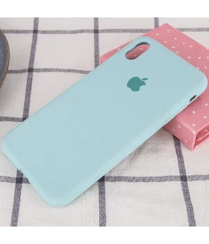 Чехол Silicone case (A) (с закрытым низом) для Apple iPhone XS Max (6.5") Бирюзовый / Turquoise Чехол Silicone case (A) (с закрытым низом) для Apple iPhone XS Max (6.5") Бирюзовый / Turquoise