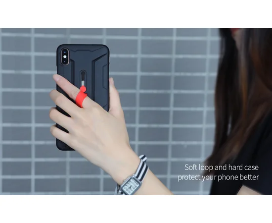 Пластиковая накладка Nillkin Grip для Apple iPhone XS Max (6.5") Черный