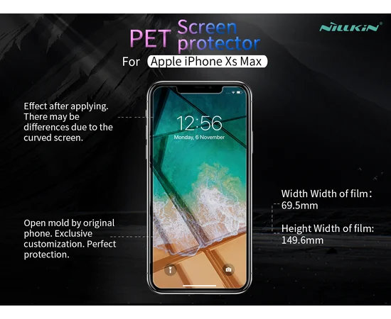 Защитная пленка Nillkin Crystal (на обе стороны) для Apple iPhone XS Max (6.5") Анти-отпечатки