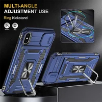 Ударопрочный чехол Camshield Army Ring для Apple iPhone XS Max (6.5") Синий / Navy