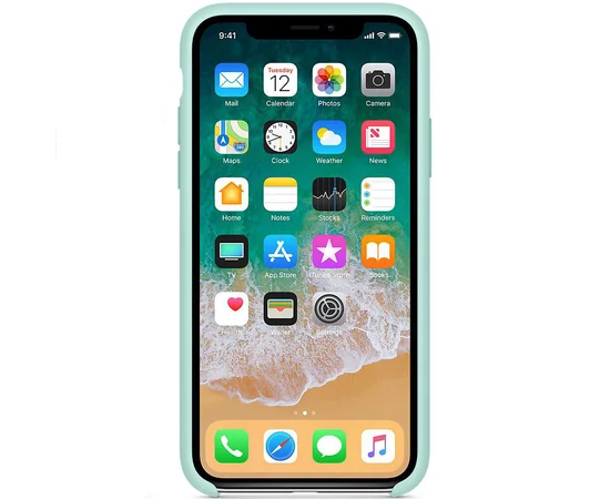 Чехол Silicone case (A) для Apple iPhone XS Max (6.5") Бирюзовый / Marine Green