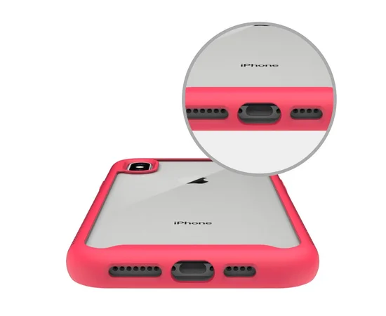 Ударопрочный чехол Full-body Bumper Case для Apple iPhone XS Max (6.5") Розовый